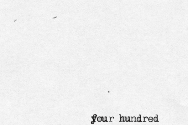 four hundred y 