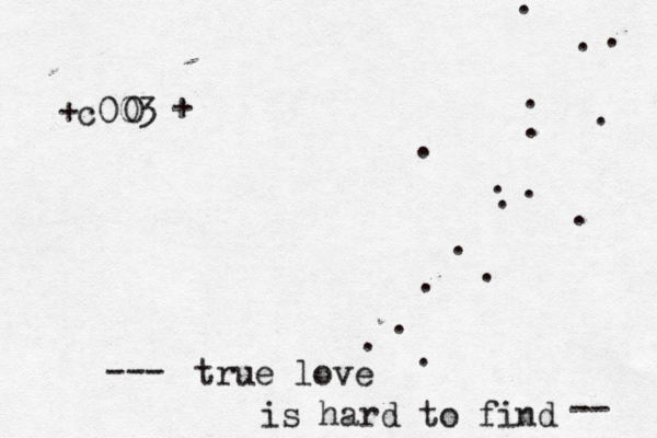 c003 0 true love is hard to find --- -- + + . . . . . . . . . . . . . . . . . 