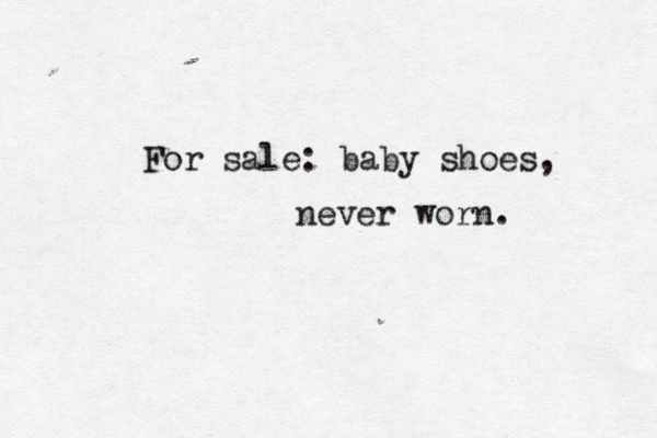 For sale: baby shoes, never worn. 