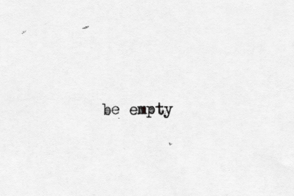 be empty 