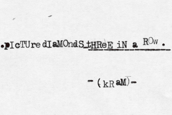 . pIcTUre dIaM0ndS tHReE iN a R0w . ( kR aM)- - ---------------- - 