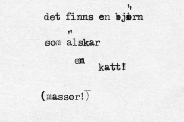 det finns en bji orn som alskar en katt! ' ' ' ' (massor!) 