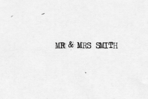 MR & MRS SMITH 