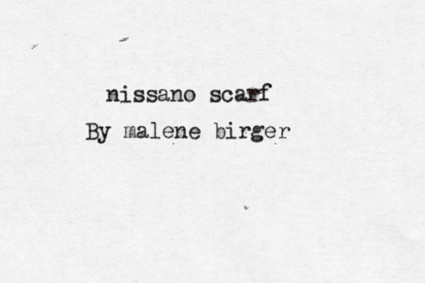 By malene birger nissano scarf 