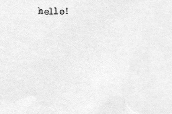 hello! 