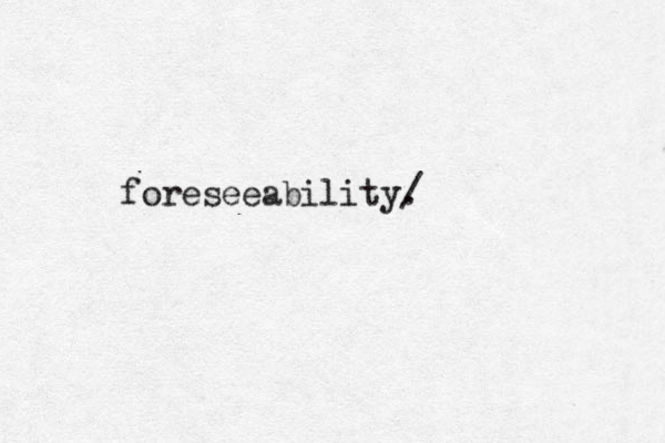 foreseeability. / 