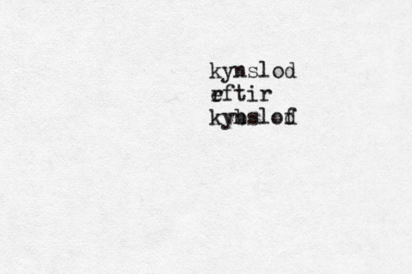 kynslodð r eftir kyb nslof d 