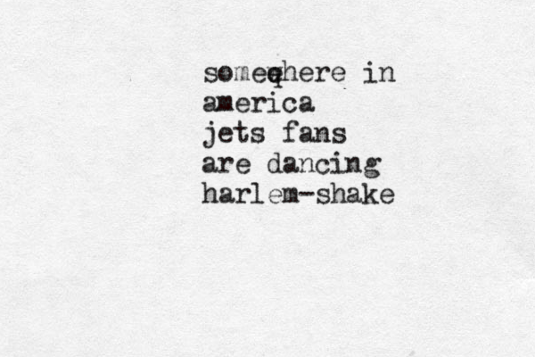 someqhere e w in america jets fans are dancing harlem-shake 