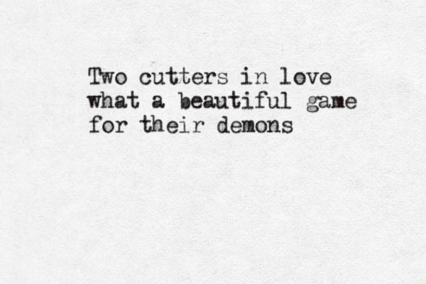 Two cutters in love what a beautiful game for their demons