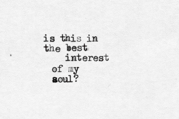 is this in the best interest of my aoul s ?