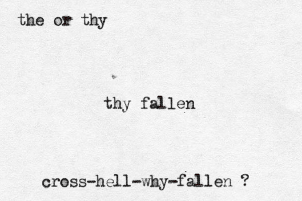 the or thy thy fallen cross-hell-why-fallen ? 