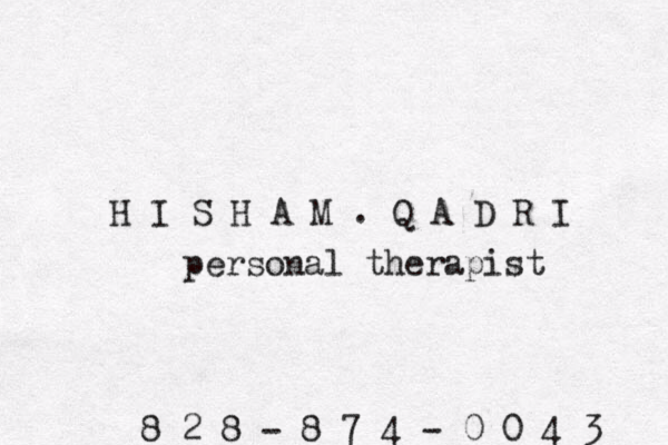 H I S H A M . Q A D R I personal therapist 8 2 8 - 8 7 4 - 0 0 4 3 