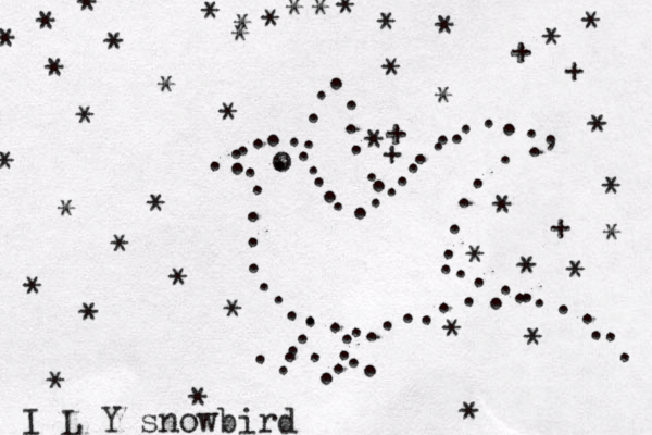 ............ , ...........................o ....................... ................. ***********++***************++**+************** .. . . . I L Y snowbird 