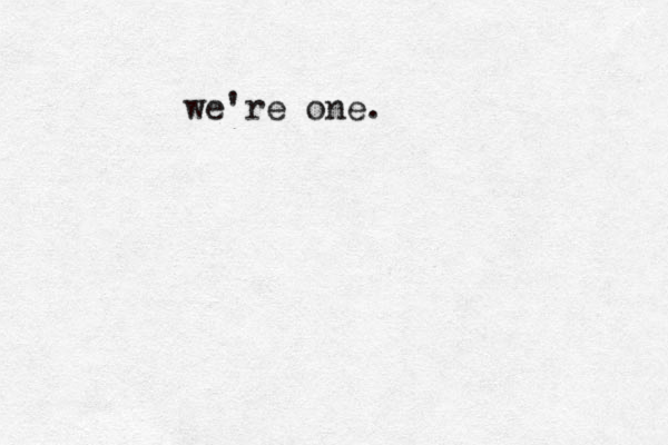 we're one.