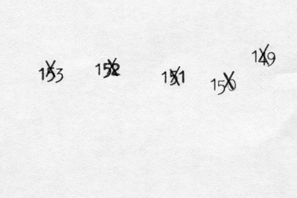 153 152 151 150 149 / \ \ / / \ \ / / \ 