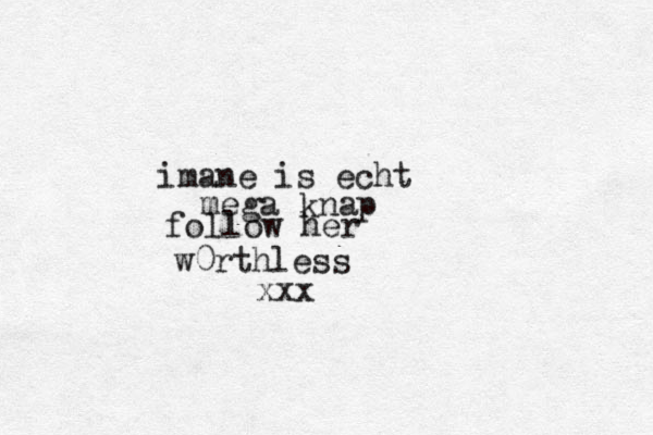 imane is echt mega knap follow her w0rthless xxx 