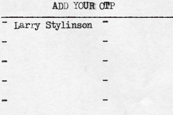 ADD YOUR OTP __________________________________ - - - - - Larry Stylinson - - - - -