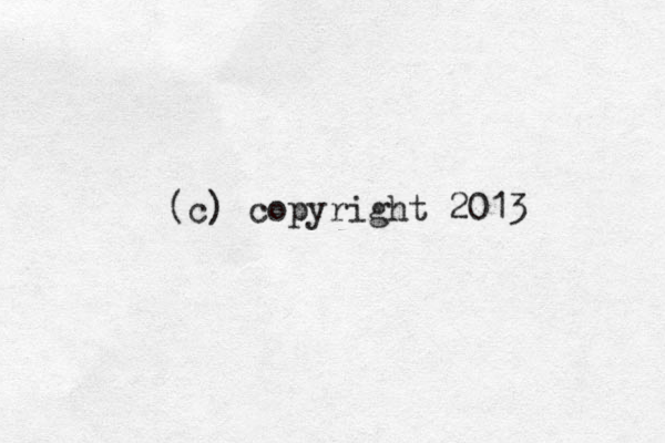 (c) copyright 2013 