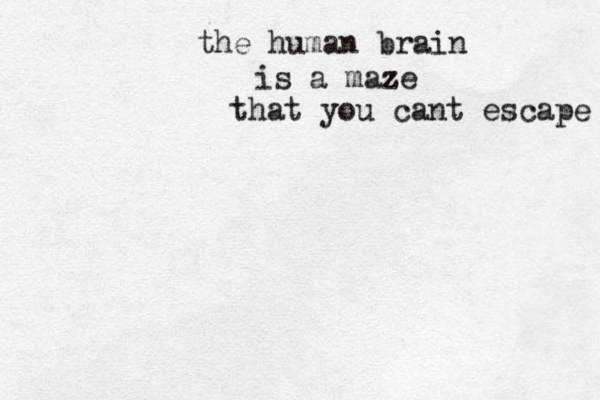 the human brain is a maze z that you cant escape 