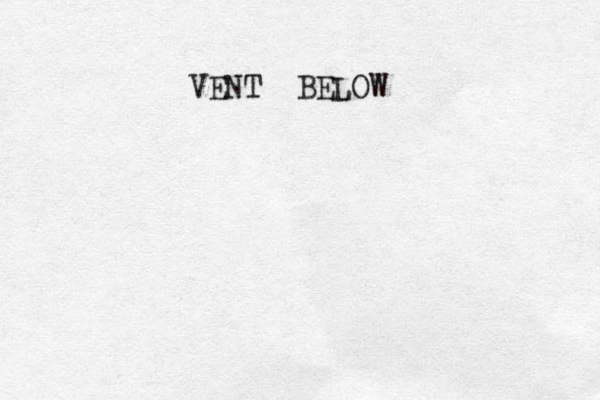 VENT BELOW 