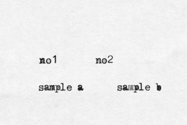 no1 no2 sample a sample b 