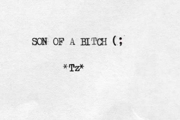 SON OF A BITCH (; T *Tz*