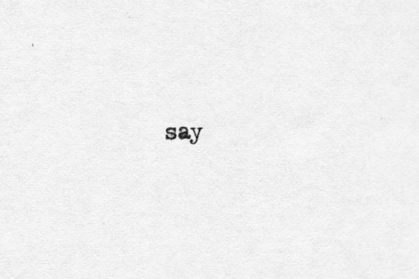 say