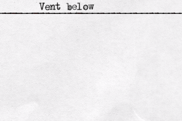 Vent below ___________________________________ ••••••••¥¥€£¥ 