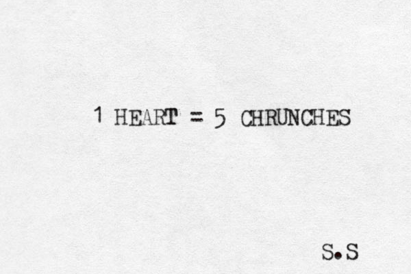 1 HEART T = 5 CHRUNCHES S.S 