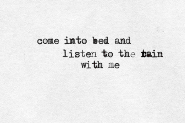 come into bed and listen to the tai r r n with me 