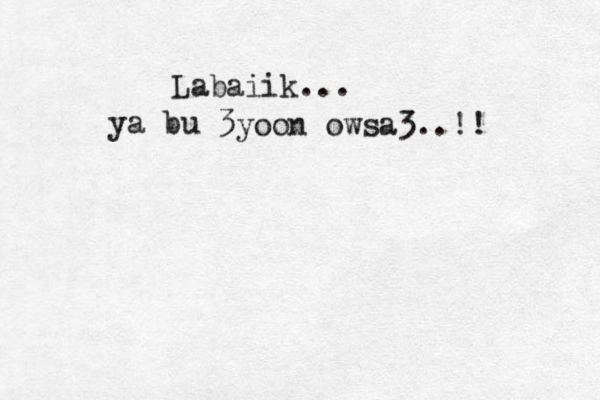 Labaiik... ya bu 3 yoon owsa3..!! 