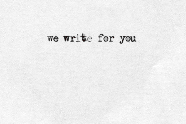 we write for you