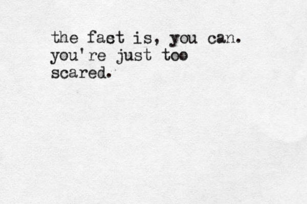 the fast c is, you can. you're just too scared. 