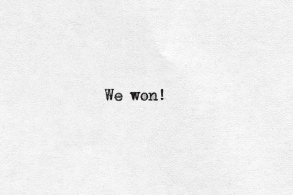 We won! 