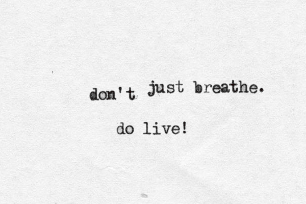 just breathe. don't do live! 