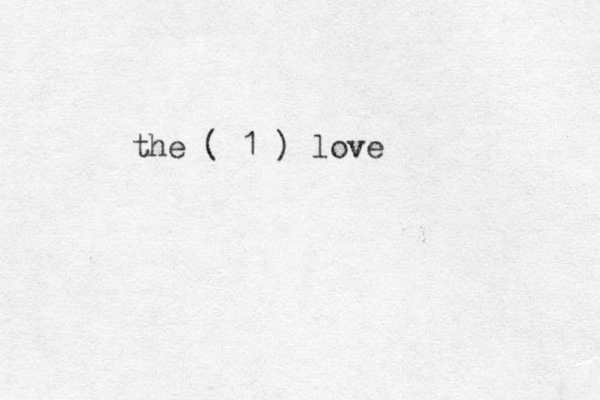 the ( 1 ) love
