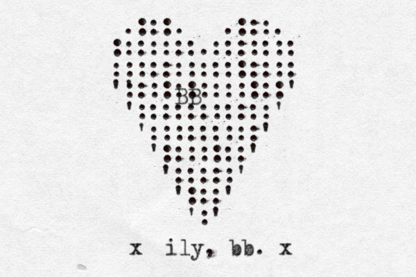 .:::. .:::. :::::::.::::::: ::::::::::::::: ' ':::::::::::::' ':::::::::::' ':::::::::' ':::::::' ':::::' ':::' ':' ily, bb. x x BB 