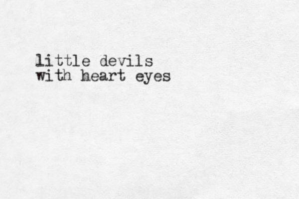 little devils with heart eyes