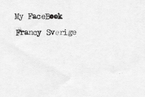 My FaceBook Francy Sverige