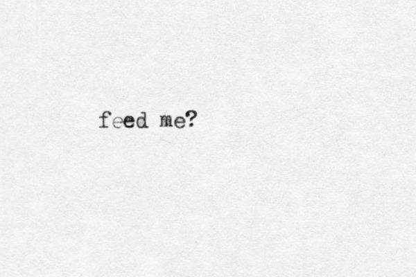 feed me?
