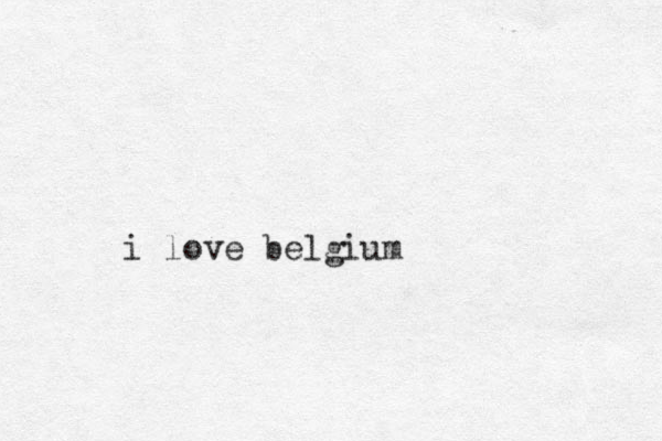 i love belgium