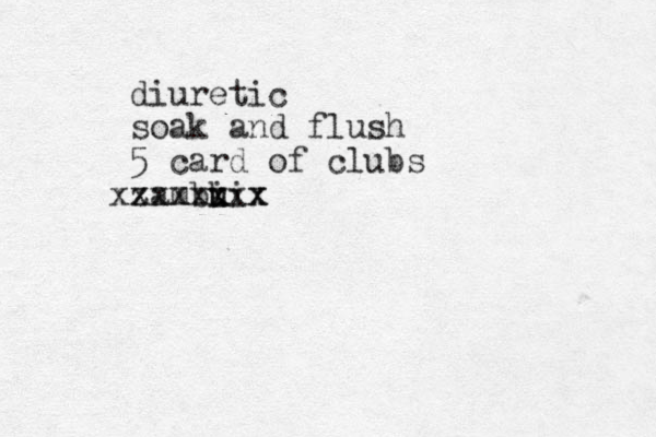 diuretic soak an d flush 5 card of clubs zambi u u kix xxxxxxxx 