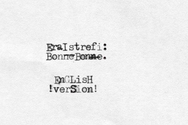 EraIstrefi: BonneBonne. -- -- EnGLisH verSion! !