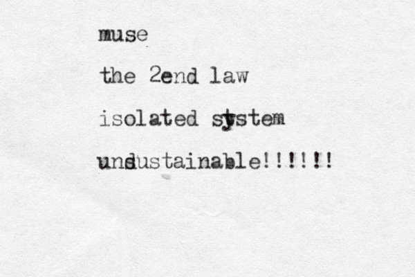 muse the 2end law isolated st ystem und sustainable!!!!! !