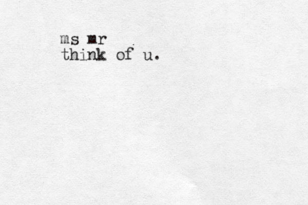 ms mr think of u.