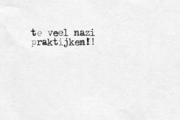 te veel nazi praktijken!!