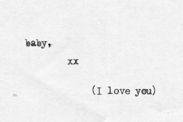 baby, xx (I love you) 