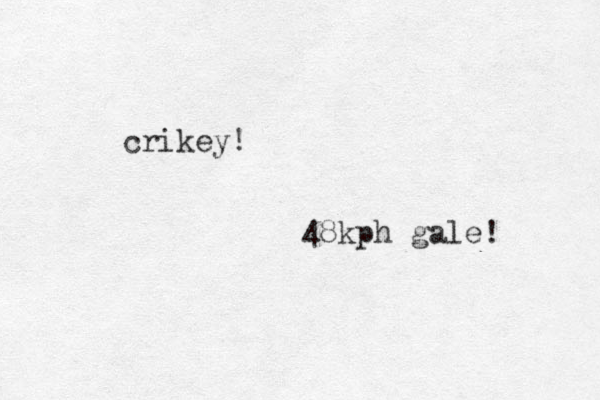 crikey! 48kph gale! 