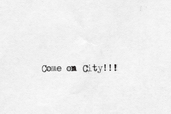 Come on City!!! 