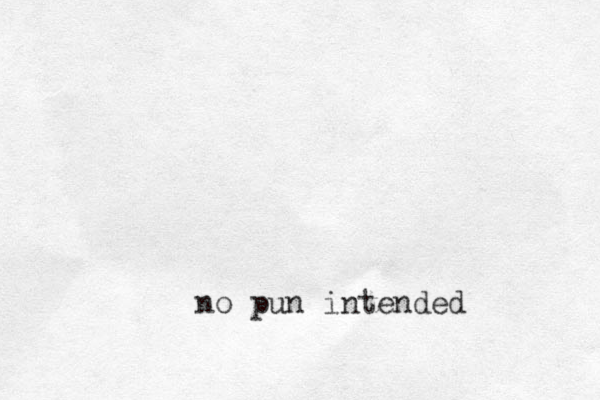 no pun intended